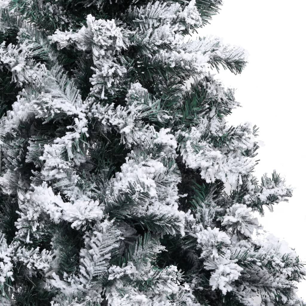 Künstlicher Weihnachtsbaum Mit Schnee Grün 150 Cm Pvc Grün Und Weiß