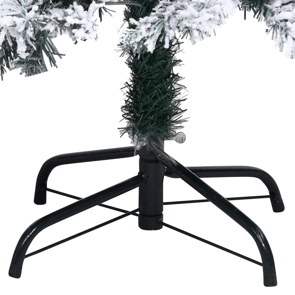 Künstlicher Weihnachtsbaum Mit Schnee Grün 150 Cm Pvc Grün Und Weiß