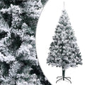 Künstlicher Weihnachtsbaum Mit Schnee Grün 150 Cm Pvc Grün Und Weiß
