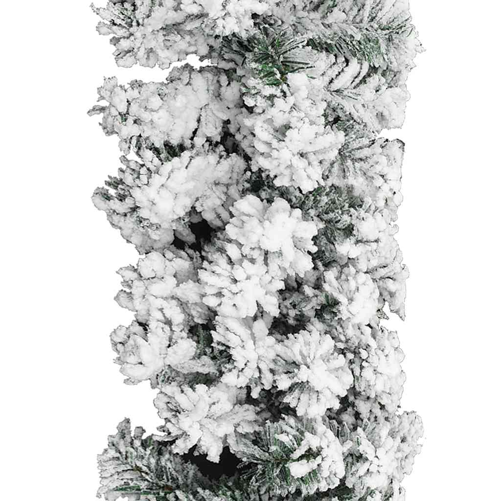 Weihnachtsgirlande Mit Schnee Grün Pvc
