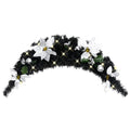 Weihnachts-Türbogen Mit Led-Lichtern Schwarz 90 Cm Pvc