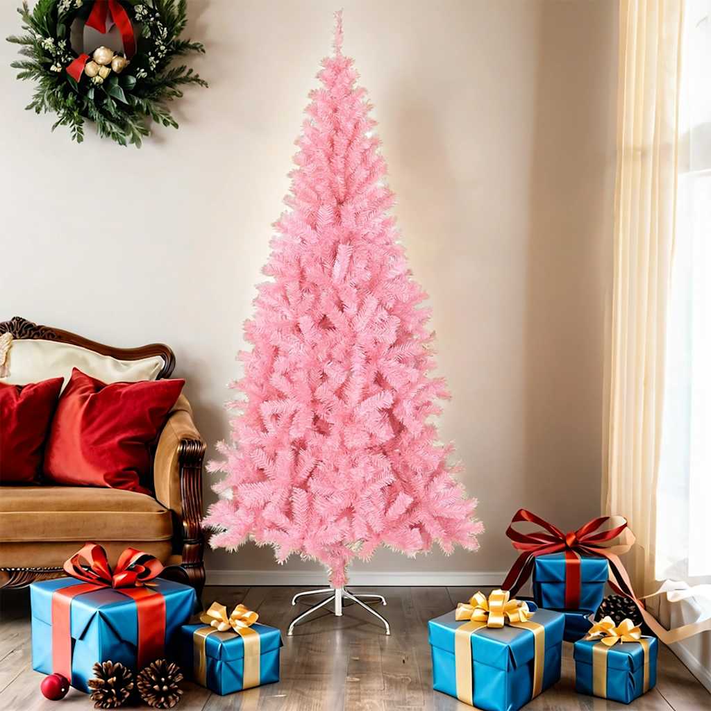 Künstlicher Weihnachtsbaum Mit Ständer 180 Cm Pvc Rosa