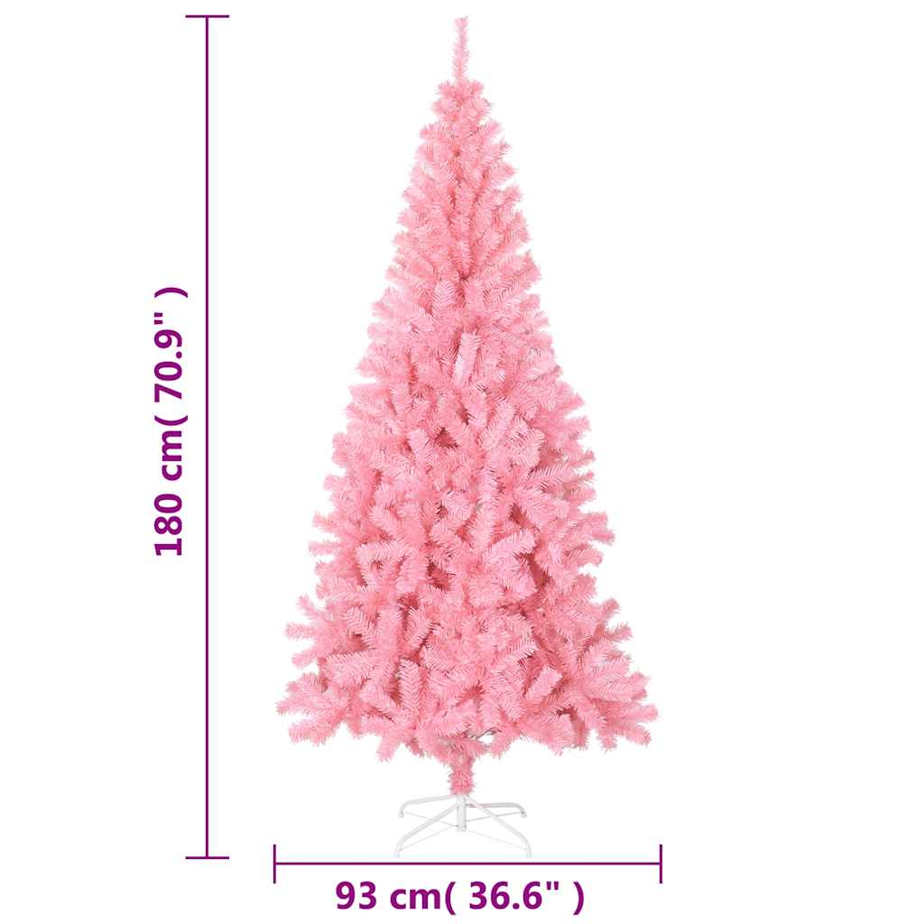 Künstlicher Weihnachtsbaum Mit Ständer 180 Cm Pvc Rosa