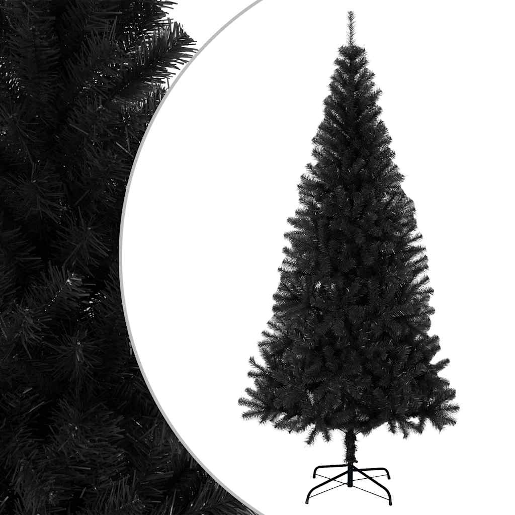 Künstlicher Weihnachtsbaum Mit Ständer 210 Cm Pvc Schwarz