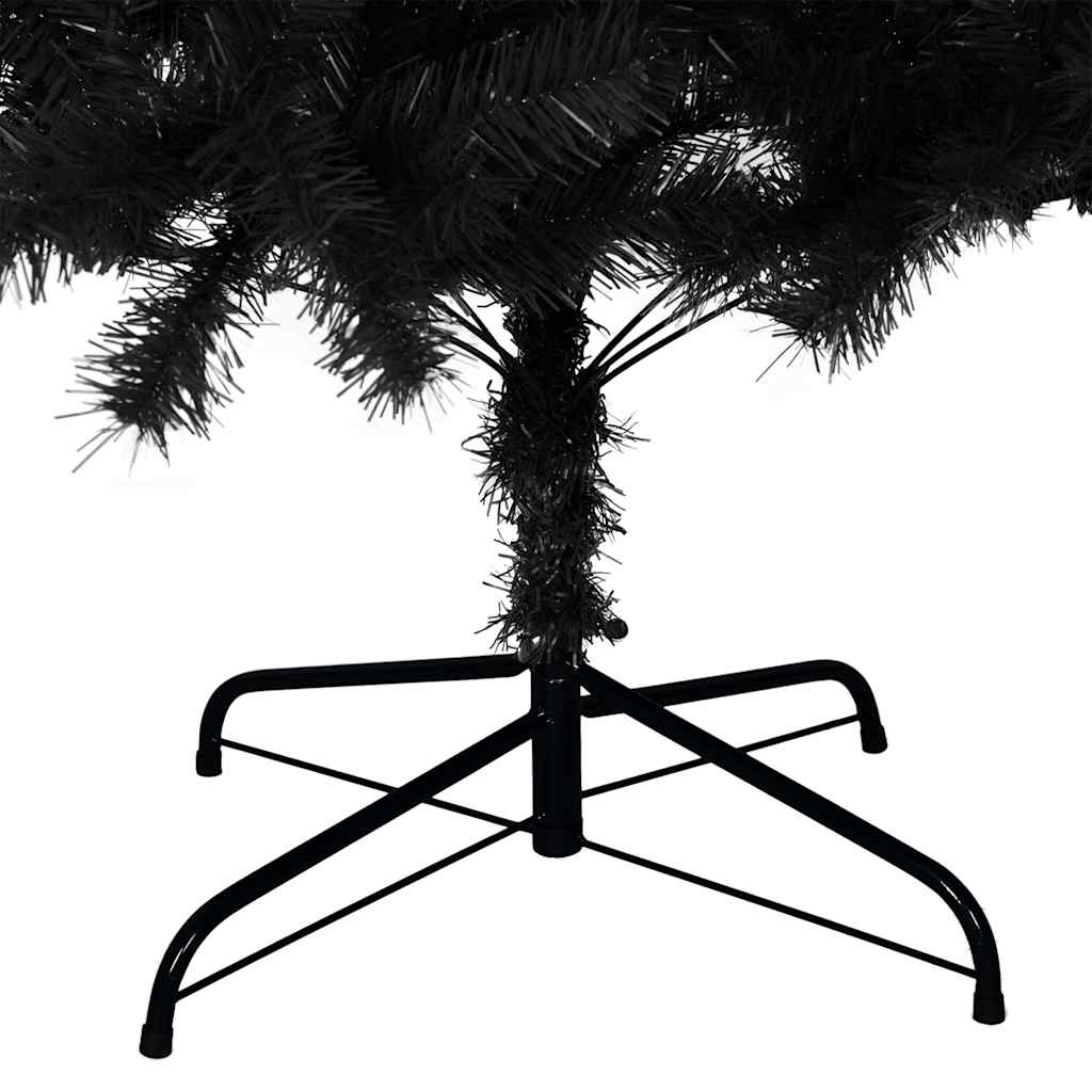 Künstlicher Weihnachtsbaum Mit Ständer 210 Cm Pvc Schwarz
