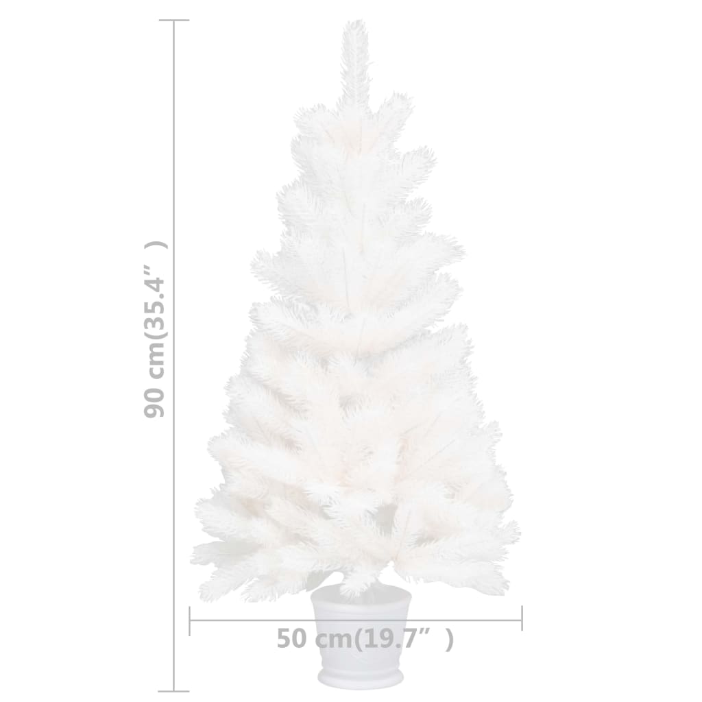 Künstlicher Weihnachtsbaum Naturgetreue Nadeln Weiß