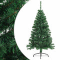 Künstlicher Halb-Weihnachtsbaum Mit Ständer 210 Cm Pvc Grün