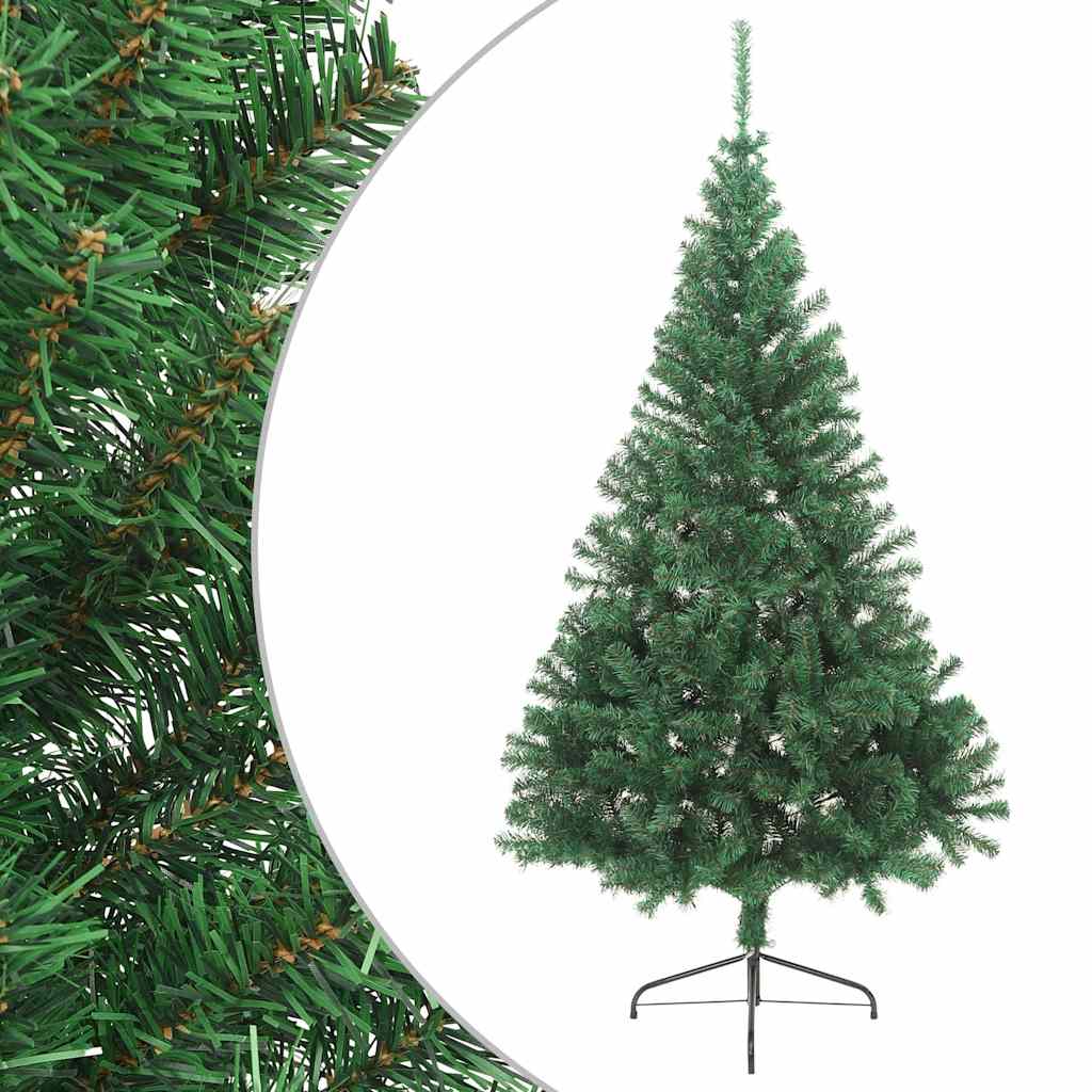 Künstlicher Halb-Weihnachtsbaum Mit Ständer 210 Cm Pvc Grün