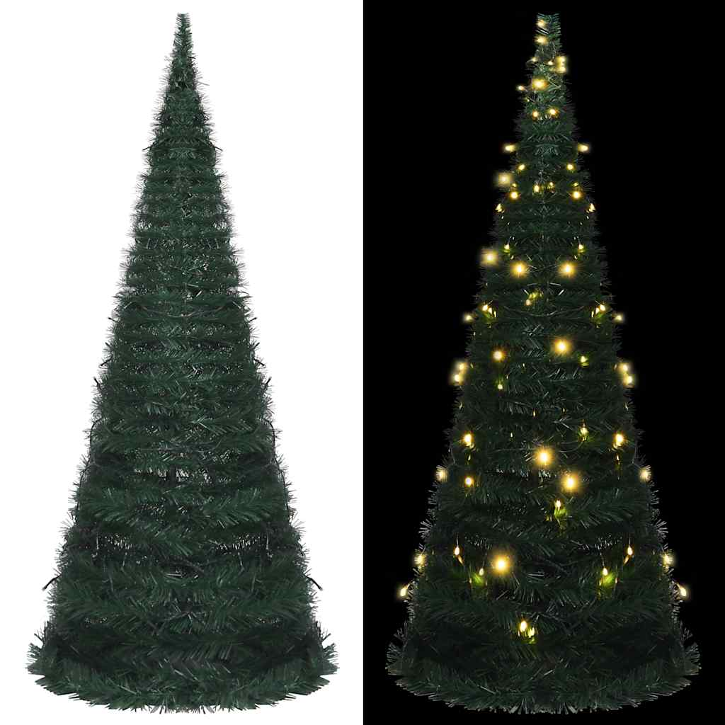 Künstlicher Pop-Up-Weihnachtsbaum Mit Beleuchtung Grün 210 Cm