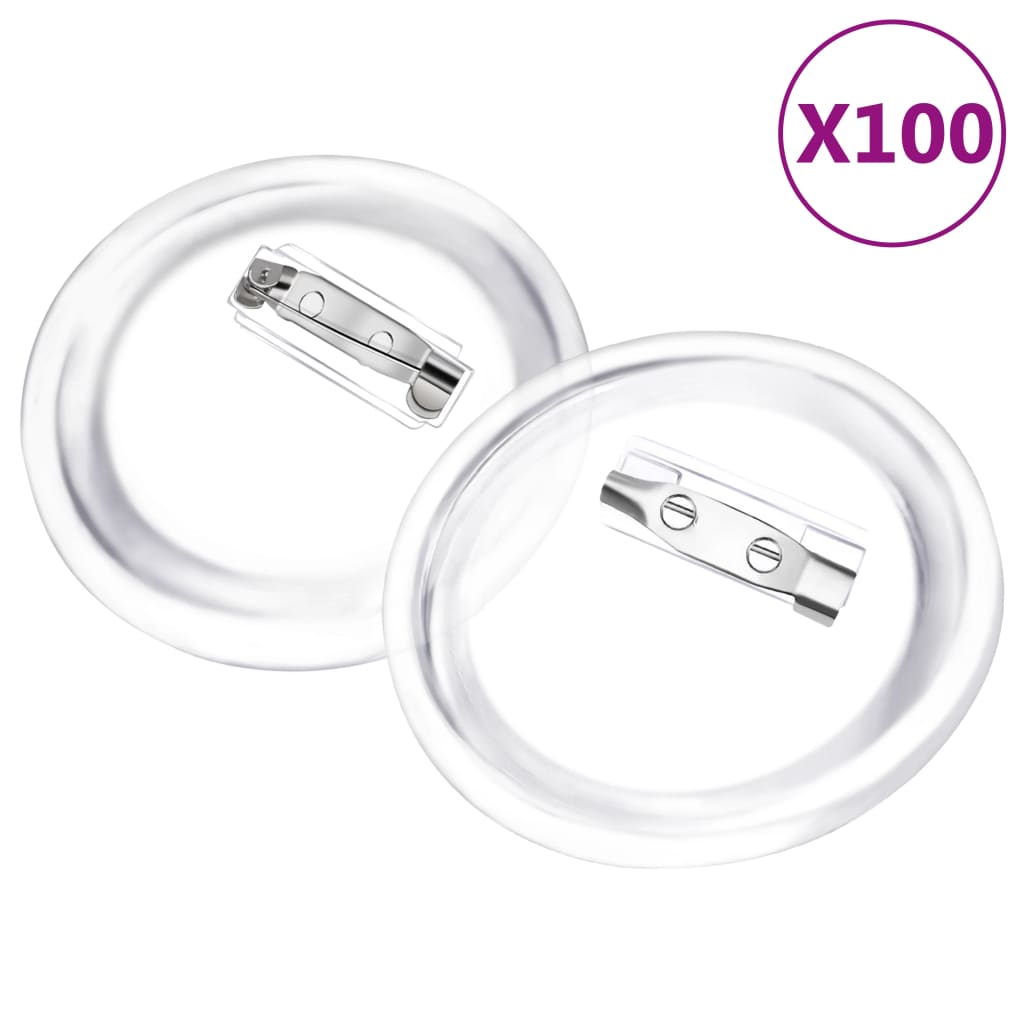 Button-Set Mit Anstecknadel 100 Stk. Acryl