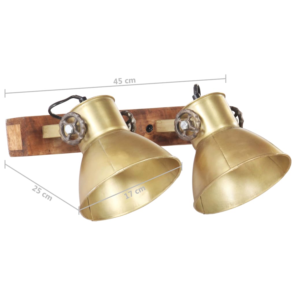 Wandlampe Industriestil 45X25 Cm E27 Messing