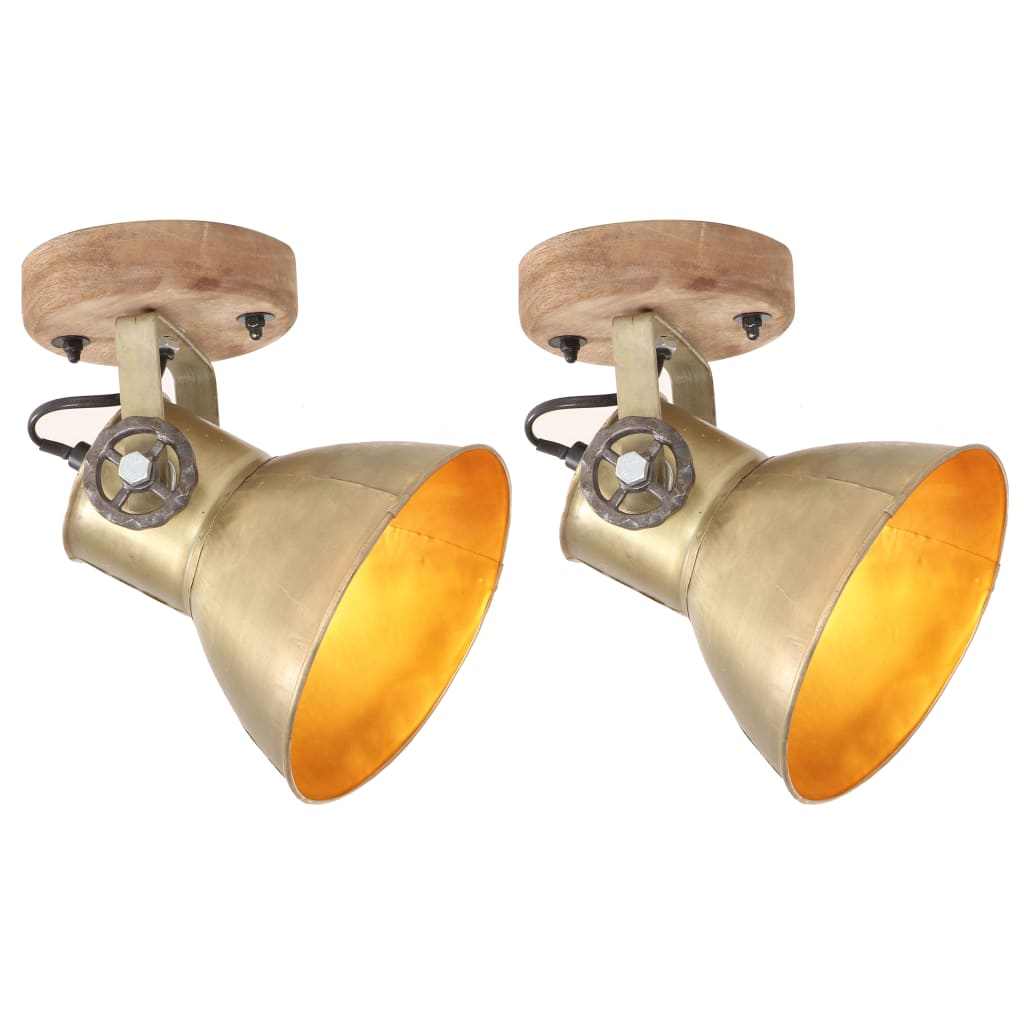 Wandlampe Industriestil 45X25 Cm E27 Messing