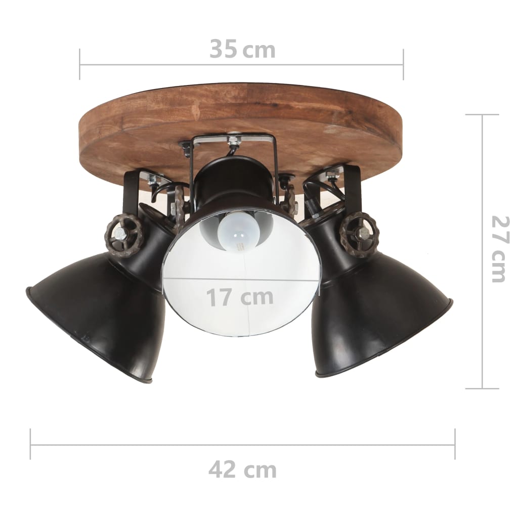 Deckenlampe Industriestil 25 W 42X27 Cm E27 Schwarz