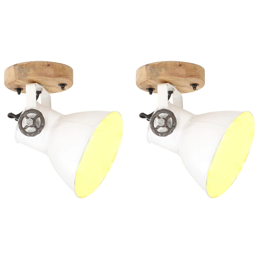 Wandlampe Industriestil 65X25 Cm E27 Weiß