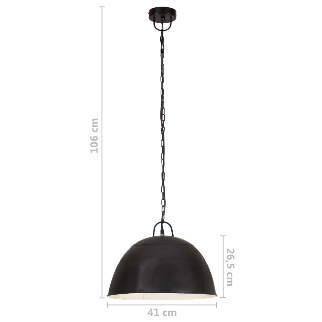 Hängelampe Vintage Industriestil 25 W Rund 41 Cm E27 Schwarz
