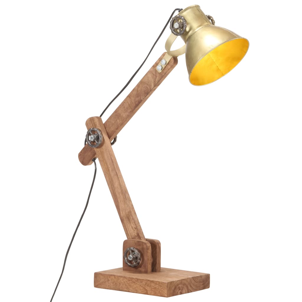 Schreibtischlampe Industriestil Messing Rund 58X18X90 Cm E27 Creme