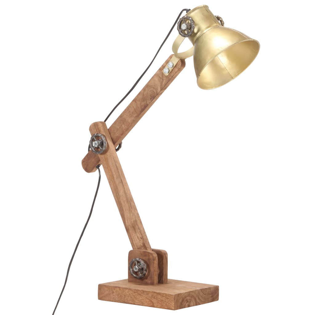 Schreibtischlampe Industriestil Messing Rund 58X18X90 Cm E27 Creme