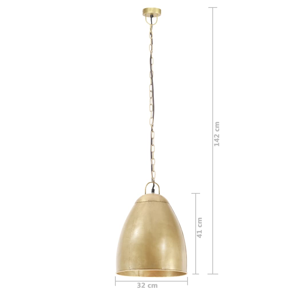 Hängelampe Industriestil 25 W Rund 32 Cm E27 Messing