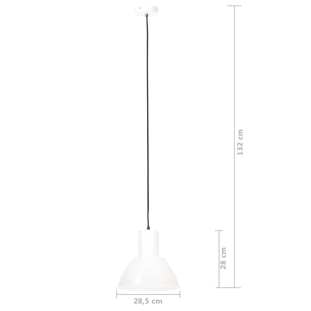Hängelampe 25 W Rund 28,5 Cm E27 Weiß