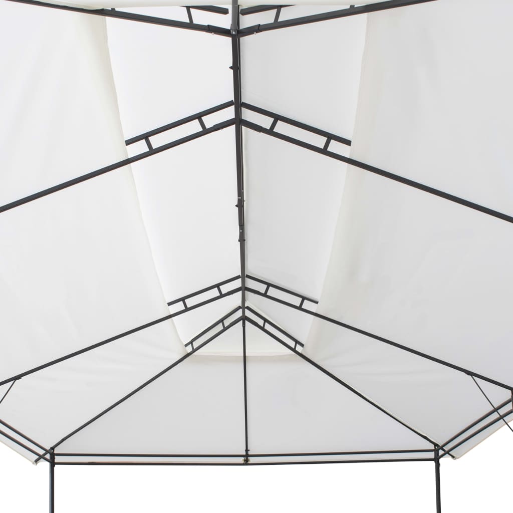 Pavillon Mit Vorhängen 600X298X270 Cm Weiß 180G/M²