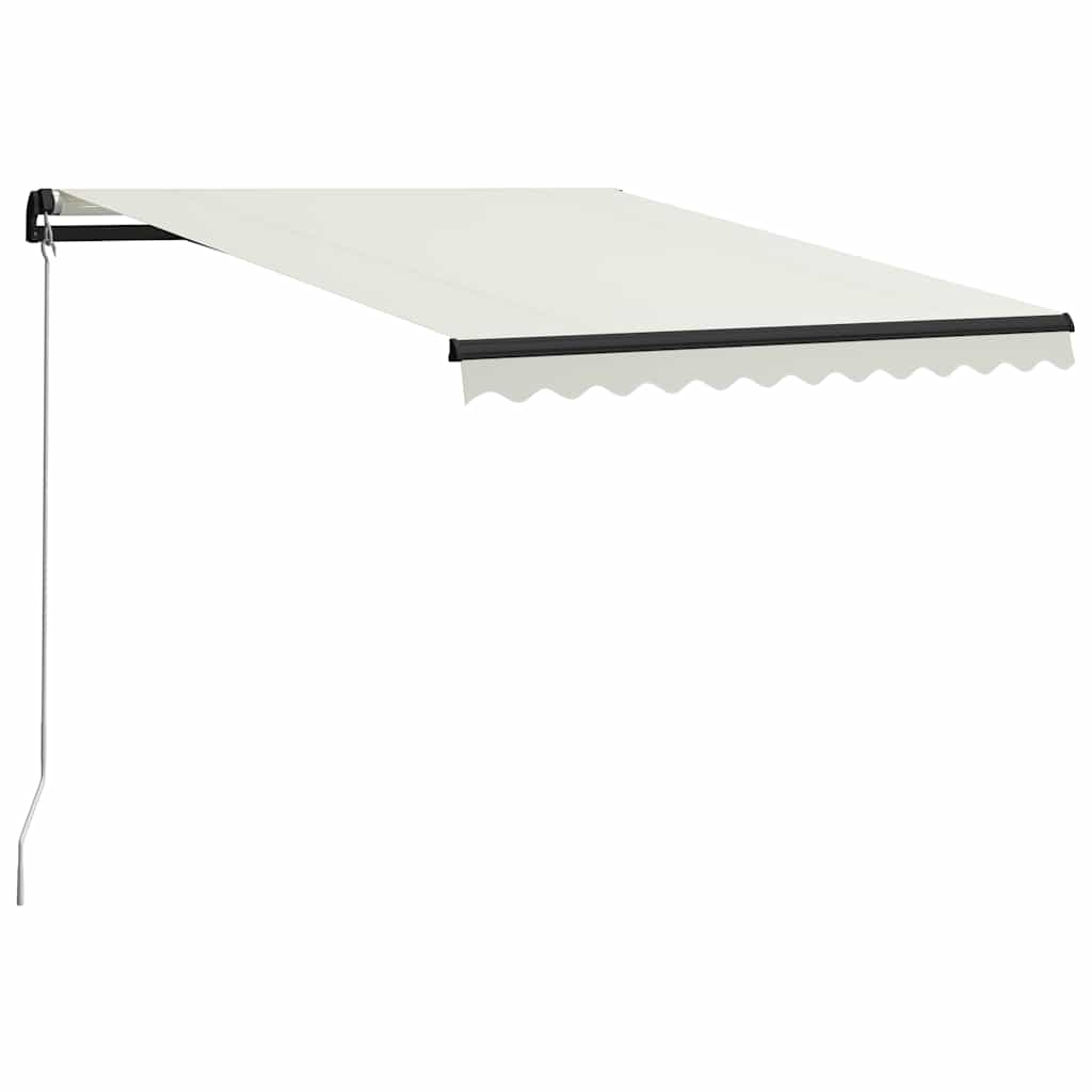 Markise Manuell Einziehbar Mit Led Creme