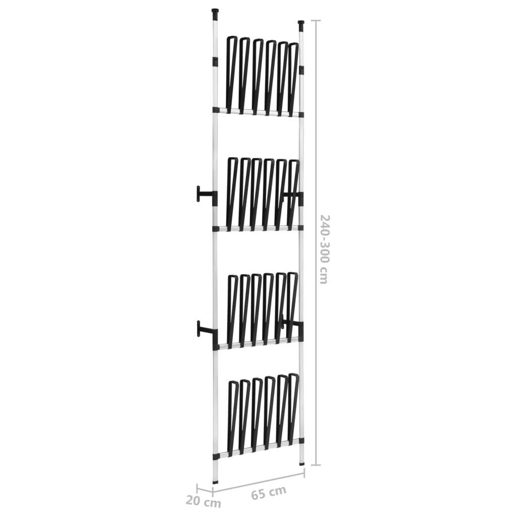 Teleskop-Stiefelregal Mit Stangen Aluminium