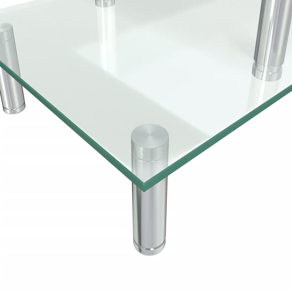 Monitorständer 2-Stufig Transparent Glas