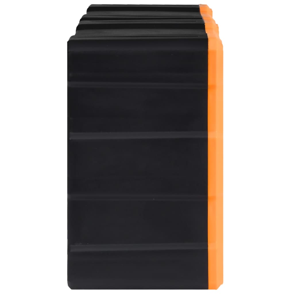 Multi-Schubladen-Organizer 2 Stk. 26,5X16X26 Cm Orange Und Schwarz