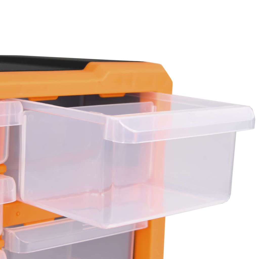 Multi-Schubladen-Organizer 2 Stk. 26,5X16X26 Cm Orange Und Schwarz