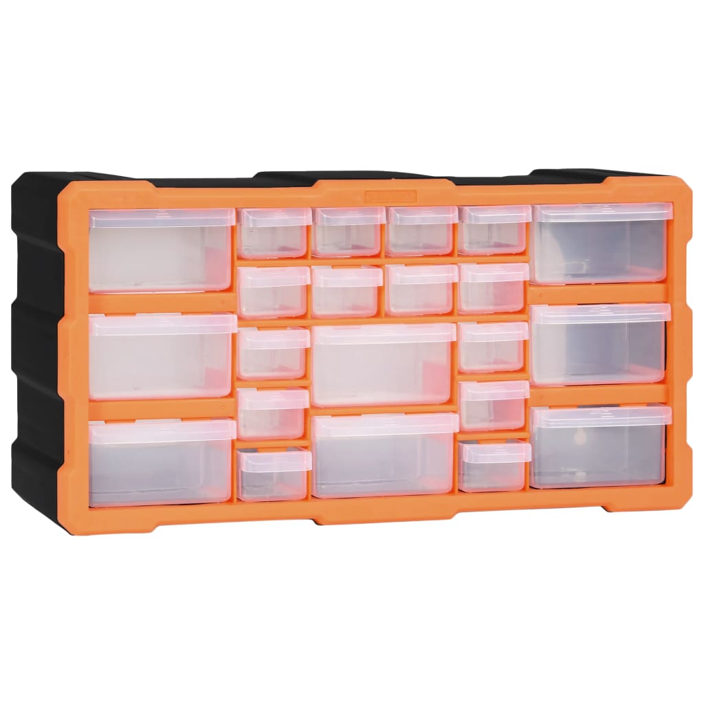 Multi-Schubladen-Organizer 2 Stk. 26,5X16X26 Cm Orange Und Schwarz