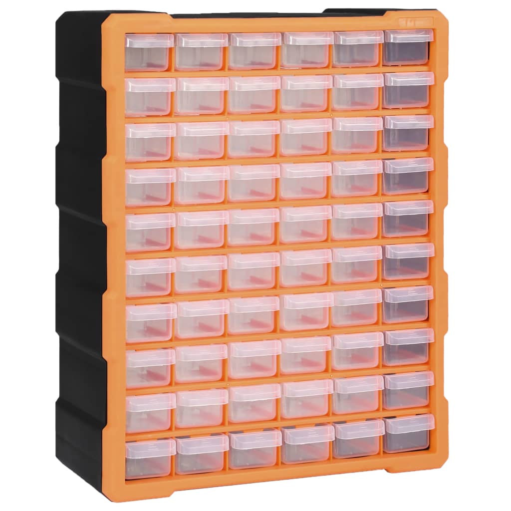 Multi-Schubladen-Organizer 2 Stk. 26,5X16X26 Cm Orange Und Schwarz