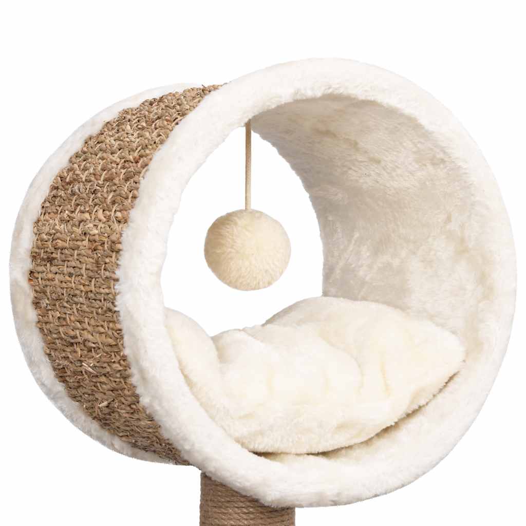 Katzen-Kratzbaum Mit Tunnel Und Spielzeug 56 Cm Seegras