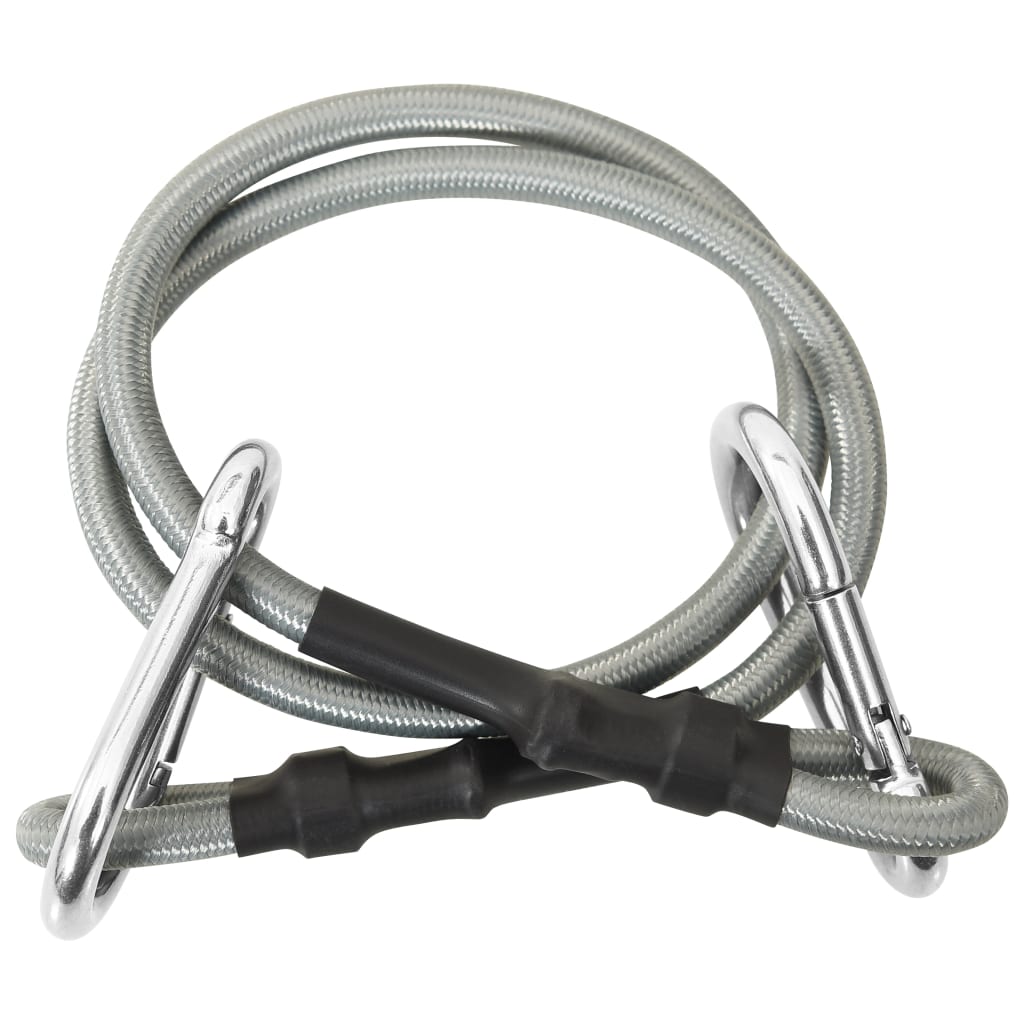 Seile Mit Karabiner 4 Stk. Gummi Grau Und Anthrazit