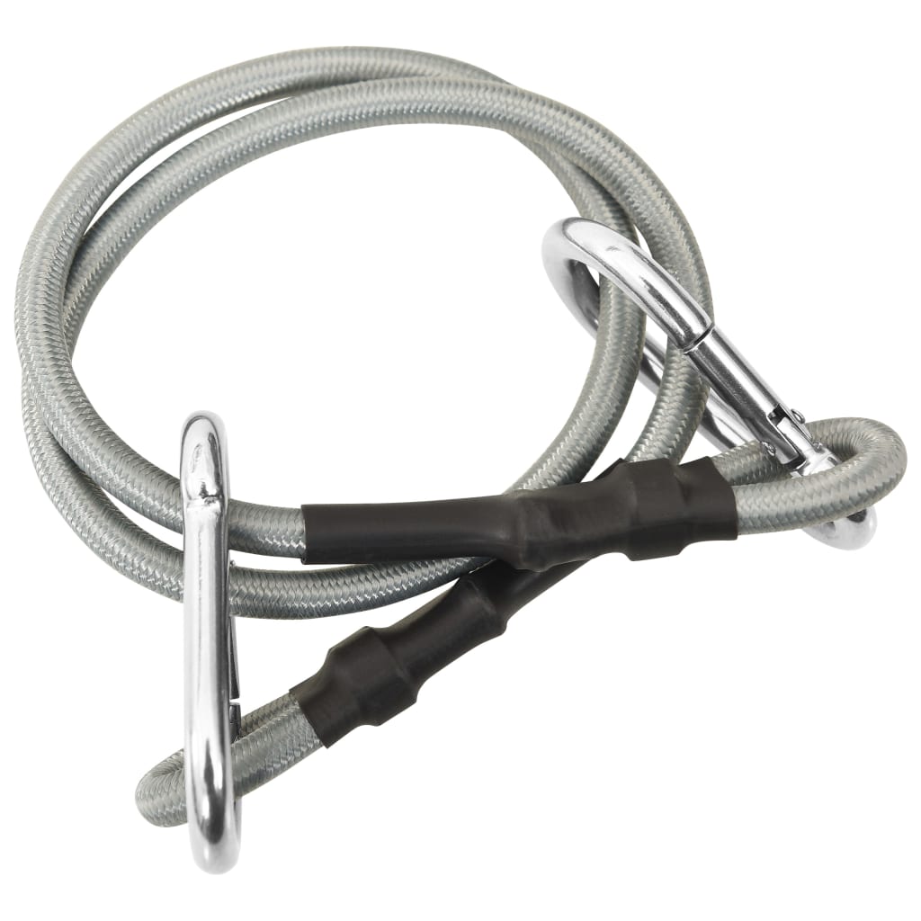 Seile Mit Karabiner 4 Stk. Gummi Grau Und Anthrazit