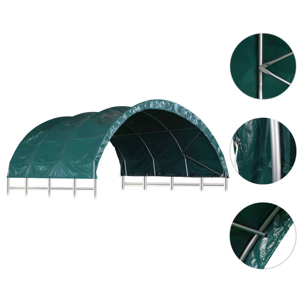 Weidezelt Pvc 3,7X3,7 M Grün