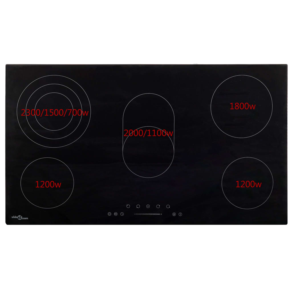 Glaskeramik-Kochfeld Mit 5 Platten Touch Control