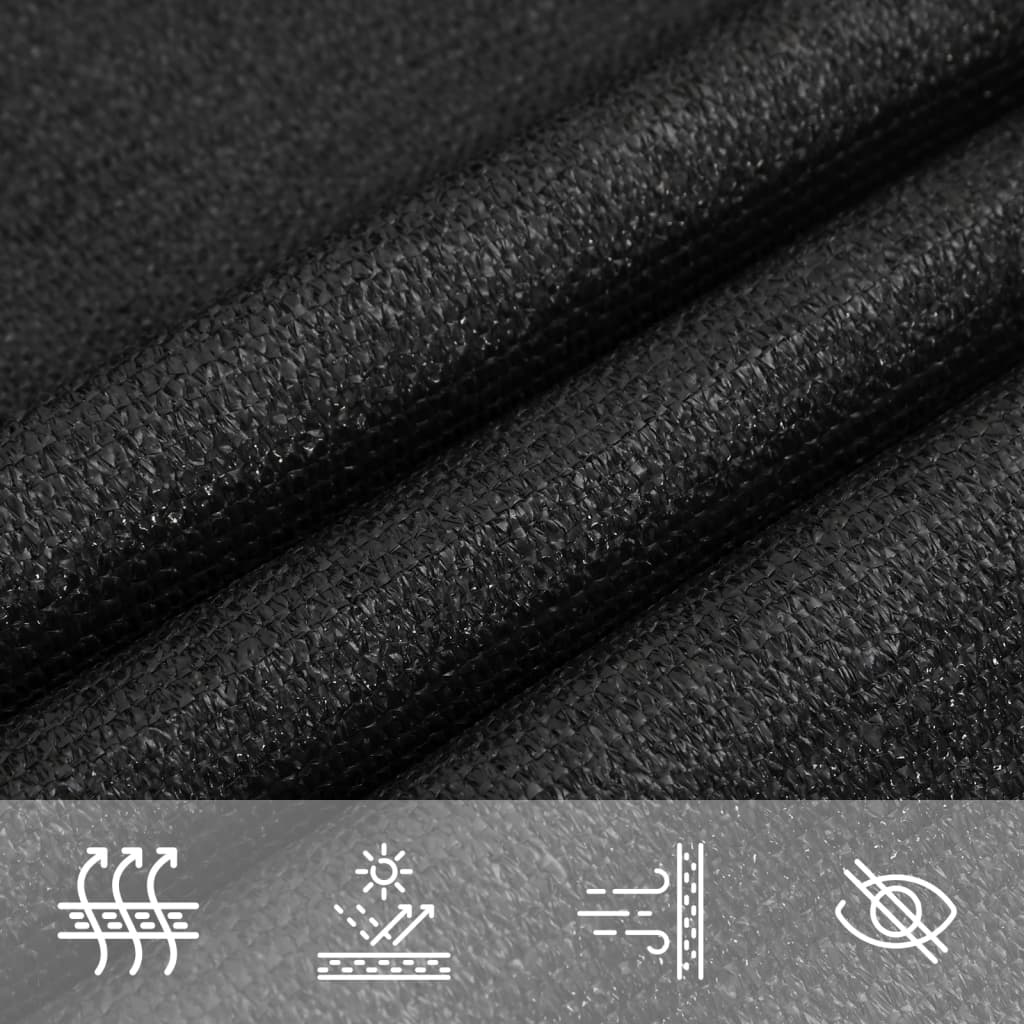 Sonnensegel 160 G/M² 3,6X3,6X3,6 M Hdpe Schwarz
