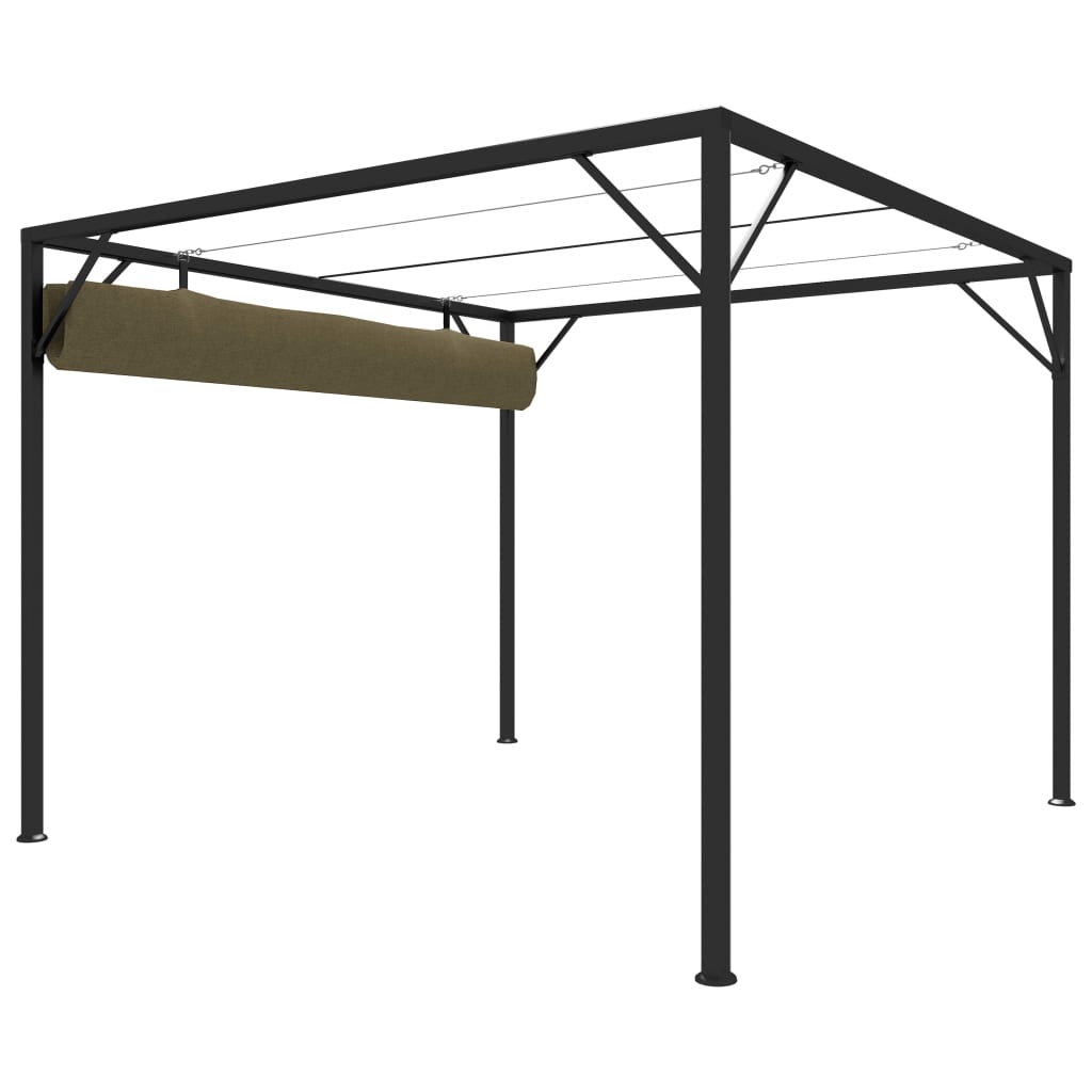 Gartenpavillon Mit Ausziehbarem Dach 3X3 M 180 G/M²