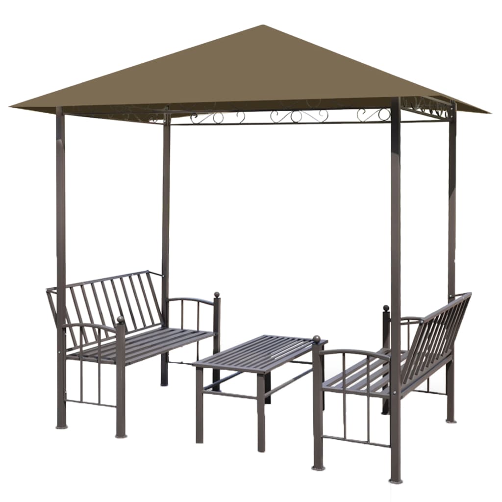 Gartenpavillon Mit Tisch Und Bänken 2,5X1,5X2,4 M 180 G/M²