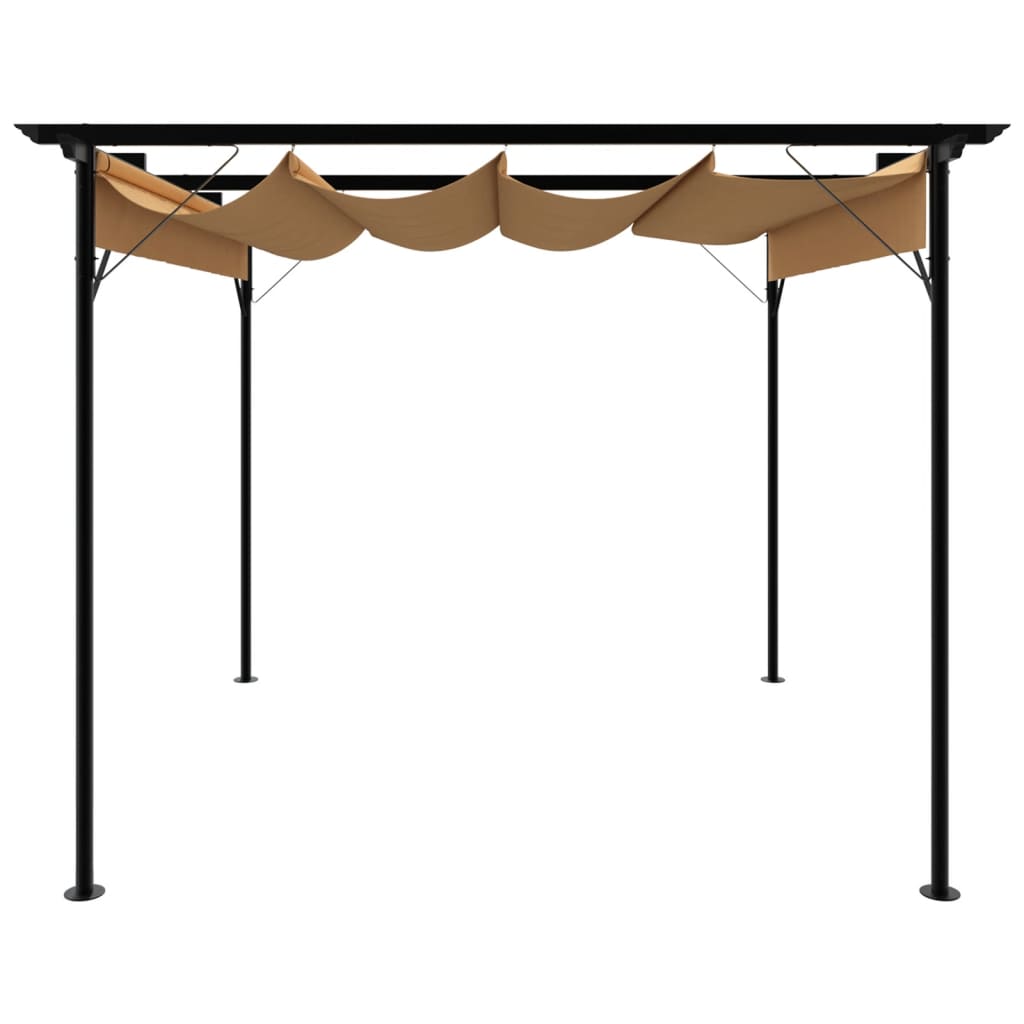Pergola Mit Ausziehbarem Dach 3X3 M Stahl 180 G/M²
