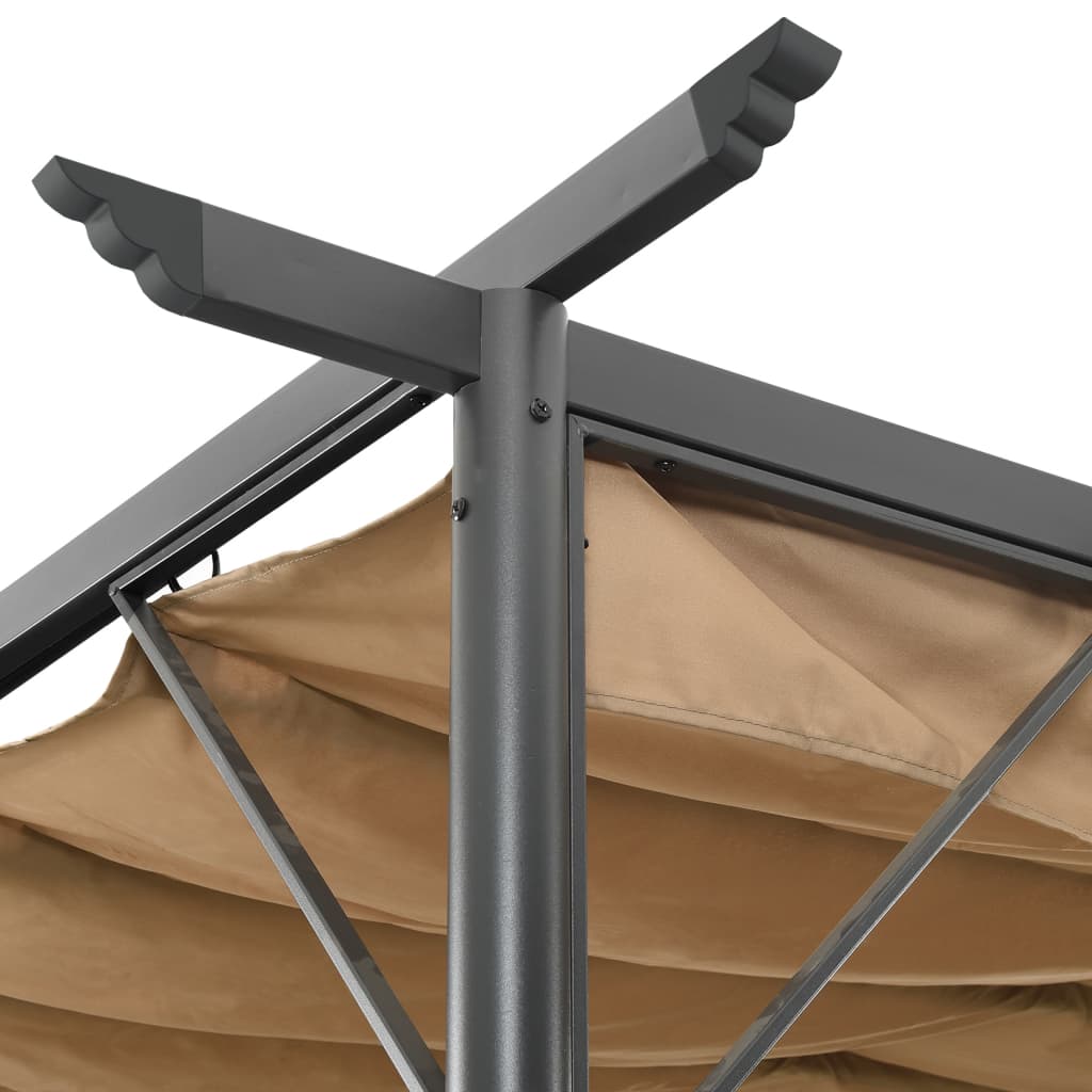 Pergola Mit Ausziehbarem Dach 3X3 M Stahl 180 G/M²