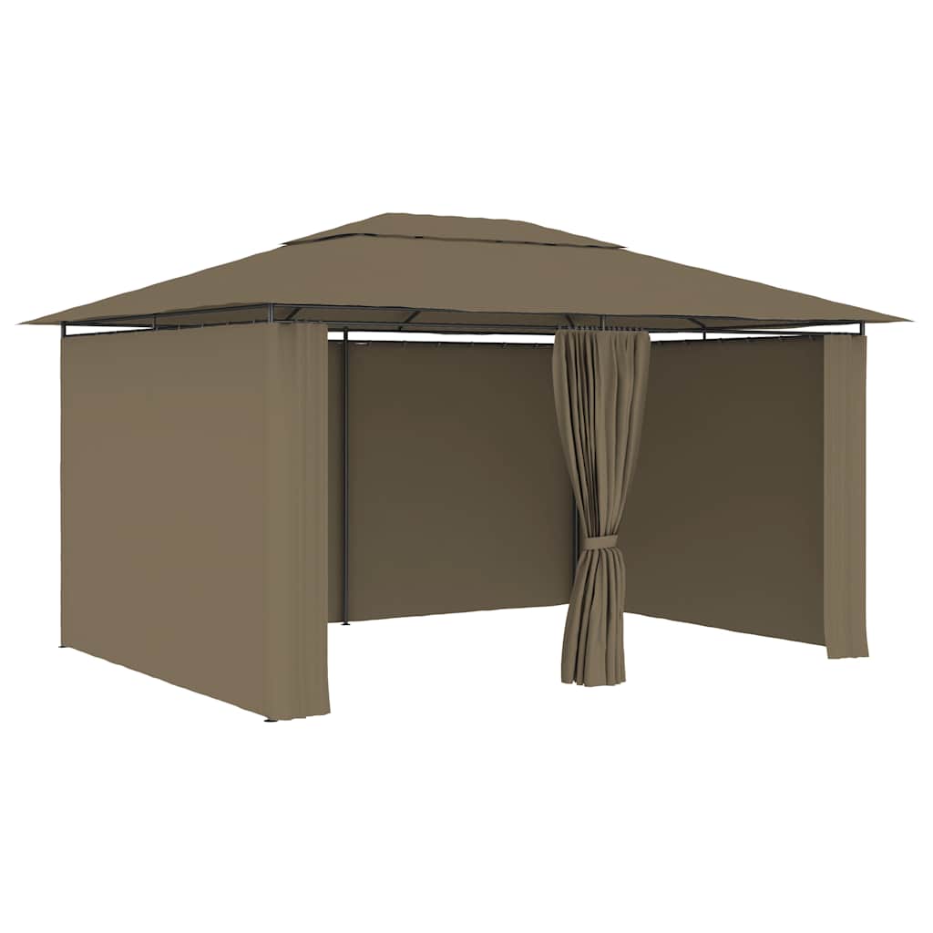 Gartenzelt Mit Vorhängen 4X3 M 180 G/M²