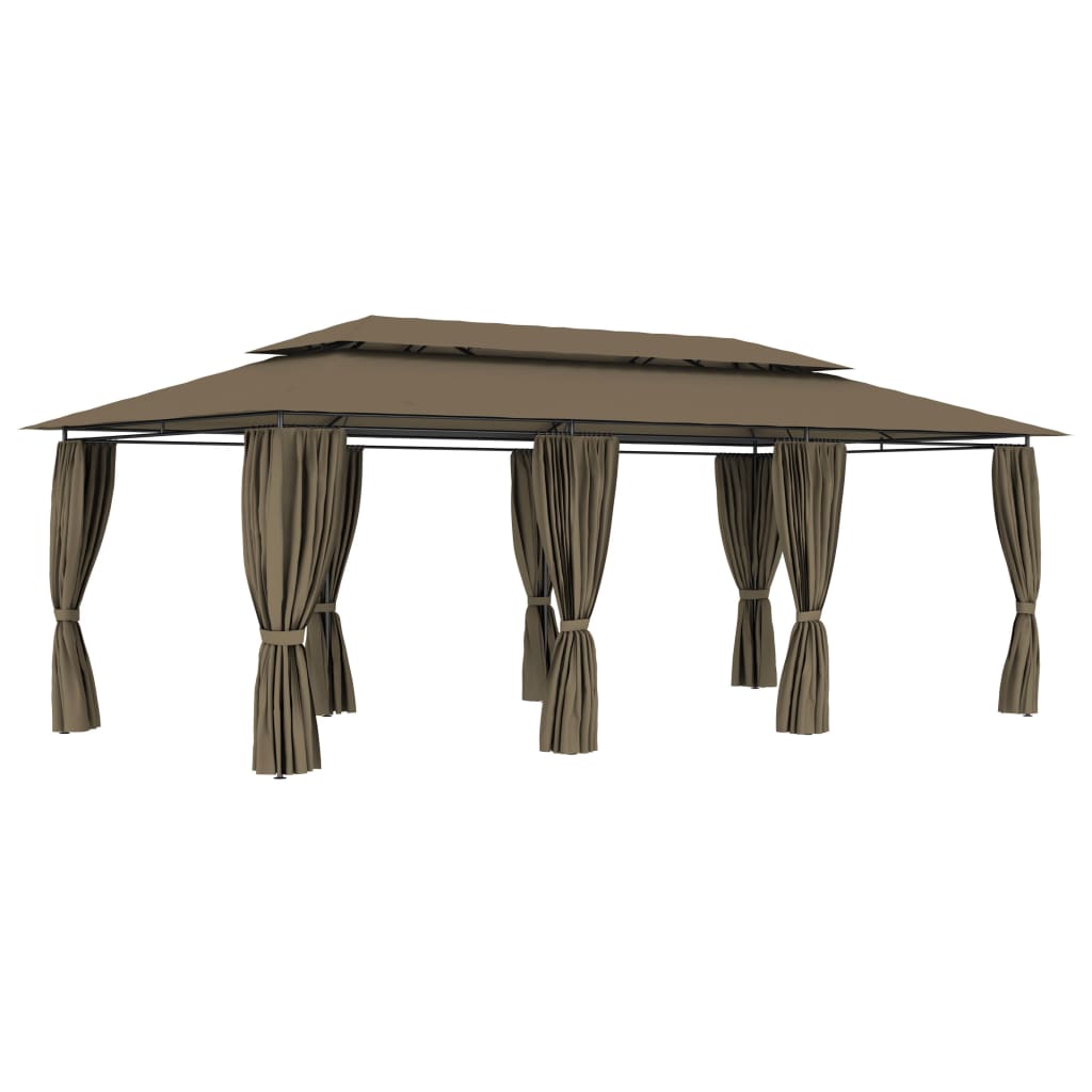 Pavillon Mit Vorhängen 600X298X270 Cm