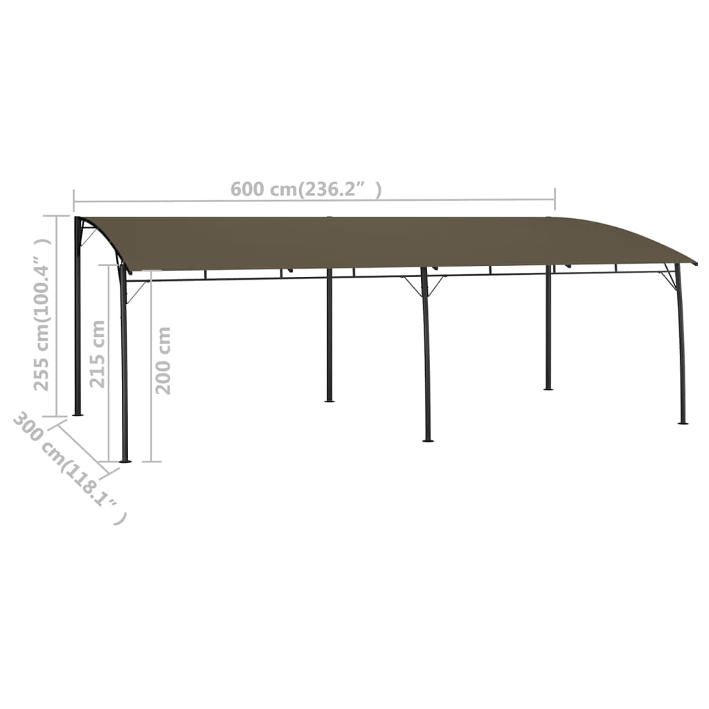 Garten-Sonnenschutz 6X3X2,55 M