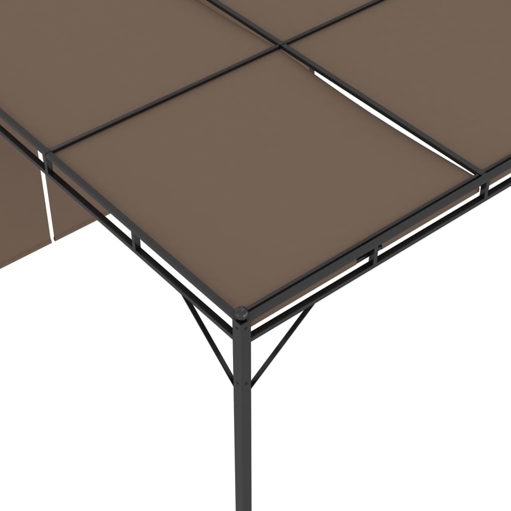 Gartenpavillon Mit Seitenvorhang 3X3X2,25 M Taupe