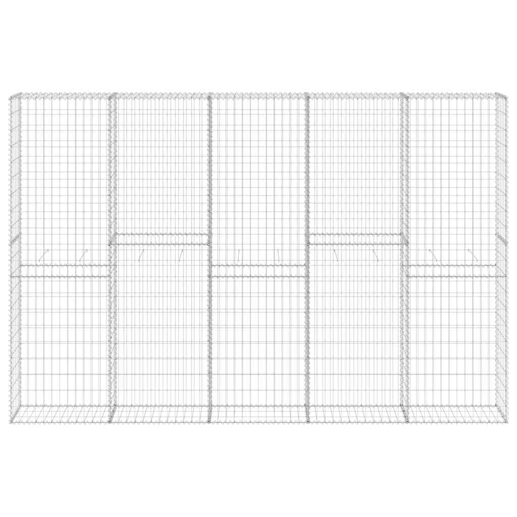 Gabionenwand Mit Abdeckung Verzinkter Stahl