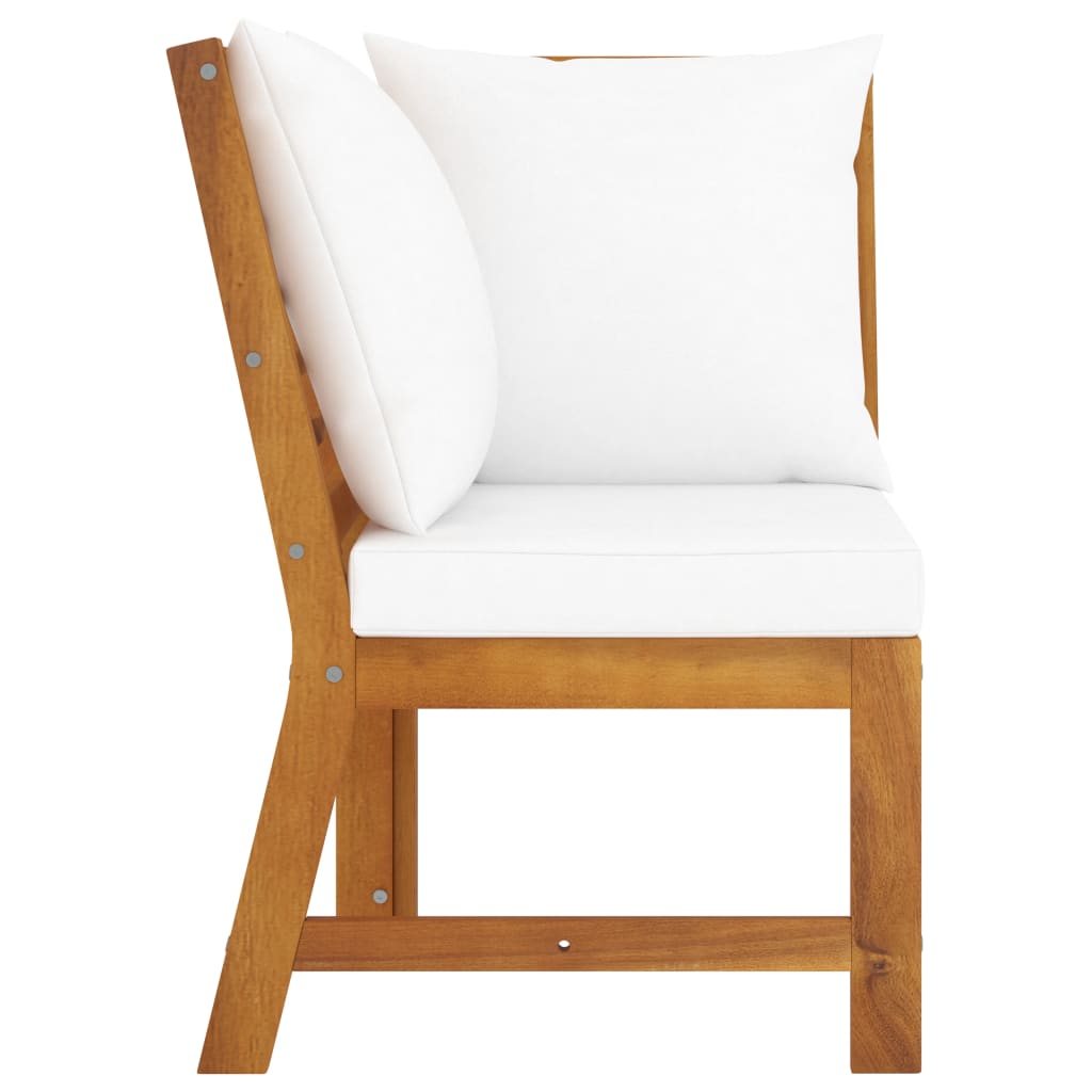 3-Tlg. Garten-Lounge-Set Mit Kissen Akazie Massivholz
