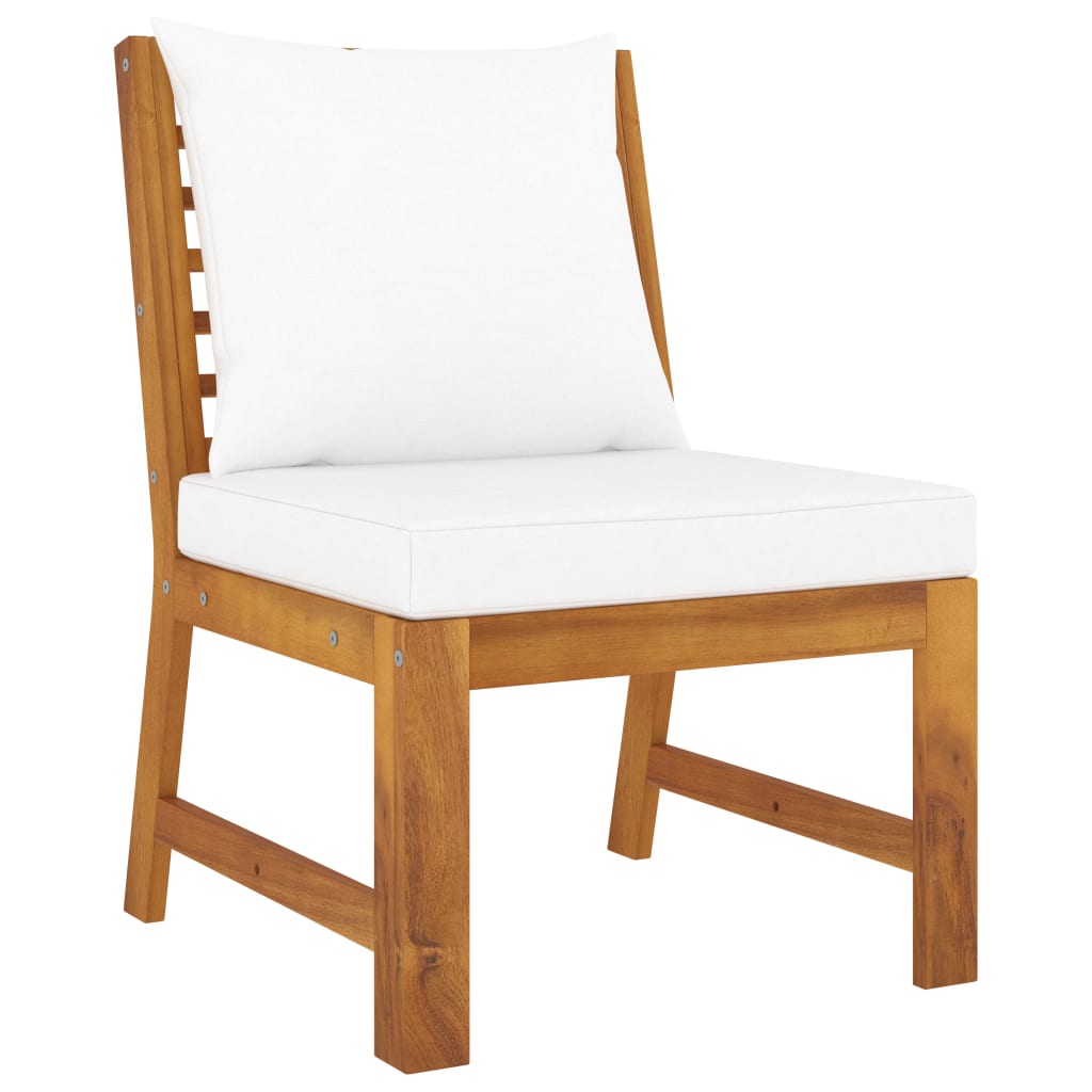 3-Tlg. Garten-Lounge-Set Mit Kissen Akazie Massivholz