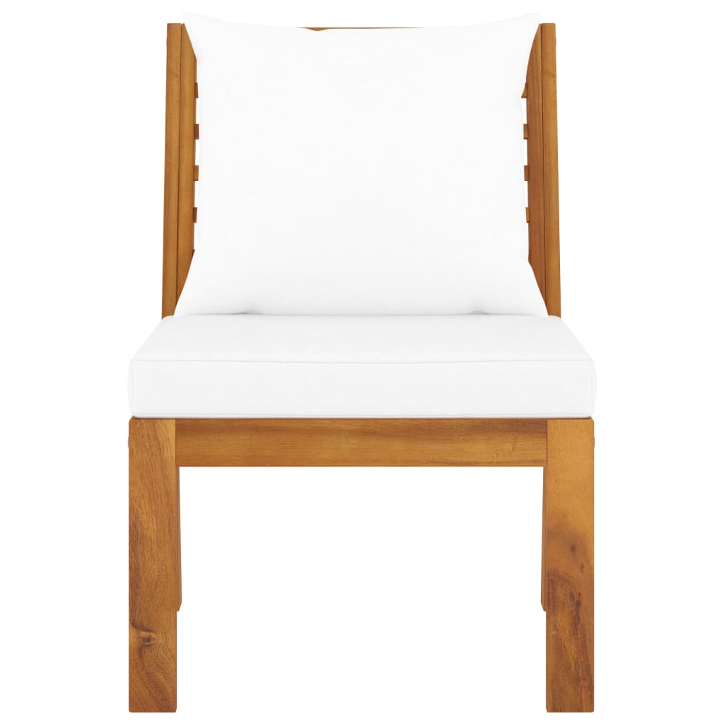 3-Tlg. Garten-Lounge-Set Mit Kissen Akazie Massivholz