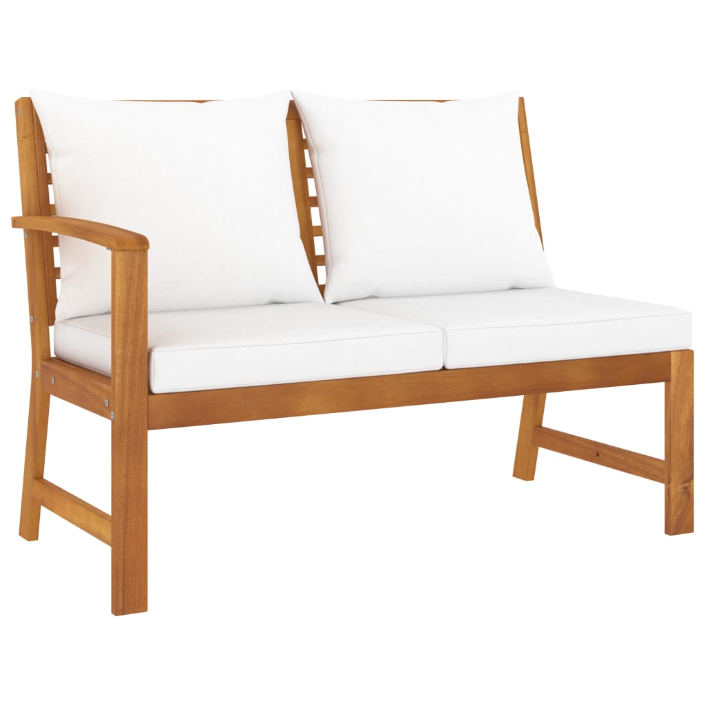 3-Tlg. Garten-Lounge-Set Mit Kissen Akazie Massivholz